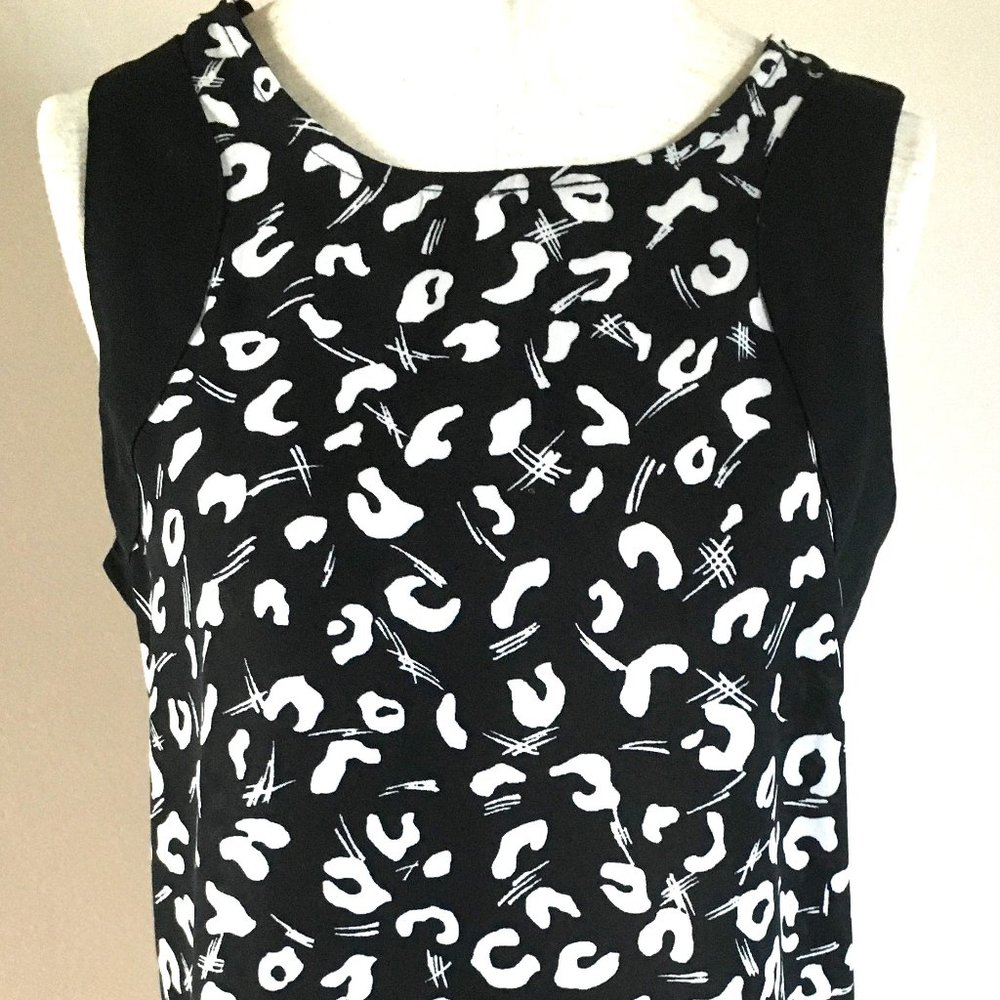 Black and White Blouse Open Back